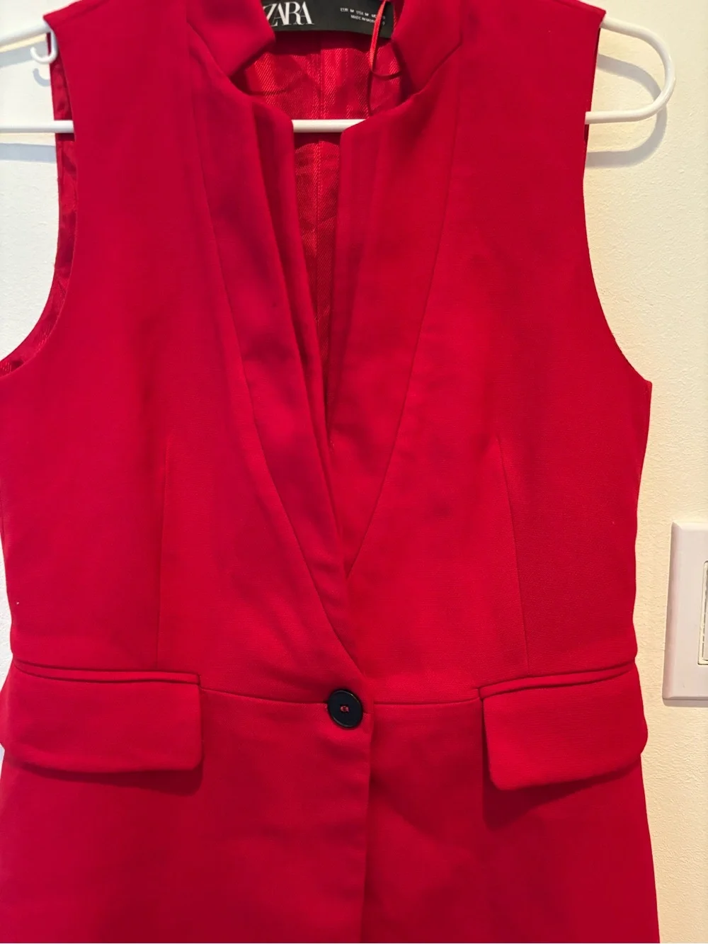 Zara vest dress red women’s size M